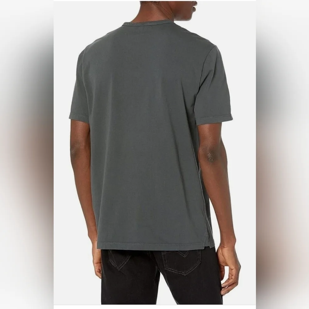 Vince Garment Dye Short Sleeve T-Shirt, Dark Olive - Picture 9 of 10